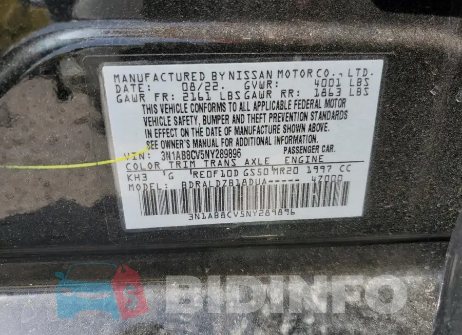3N1AB8CV5NY289896 Photo# 12