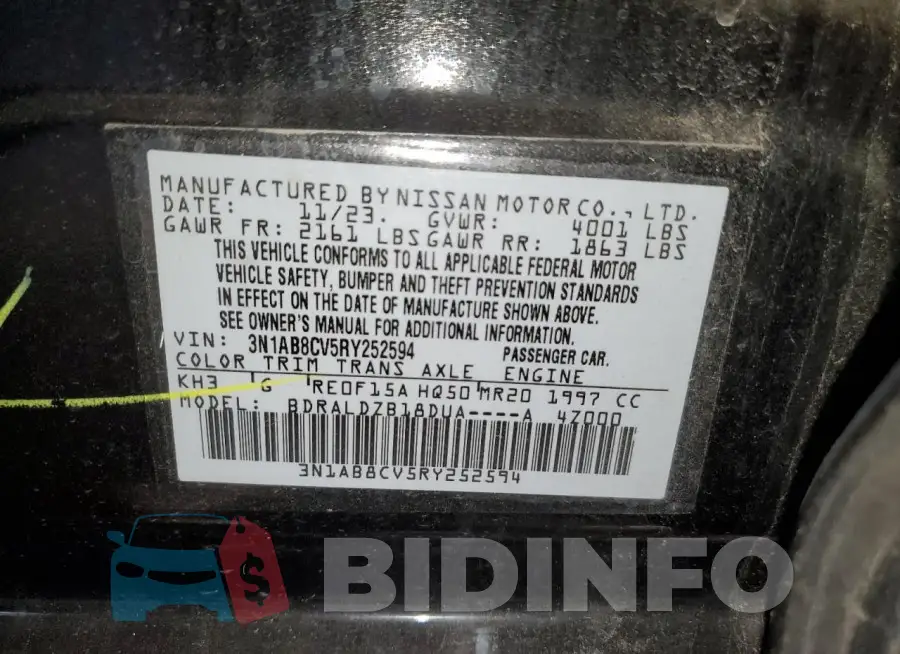 3N1AB8CV5RY252594 Photo# 12
