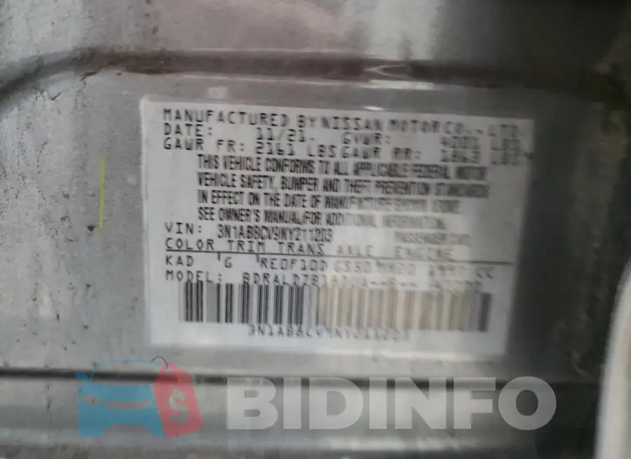 3N1AB8CV9NY211203 Photo# 12