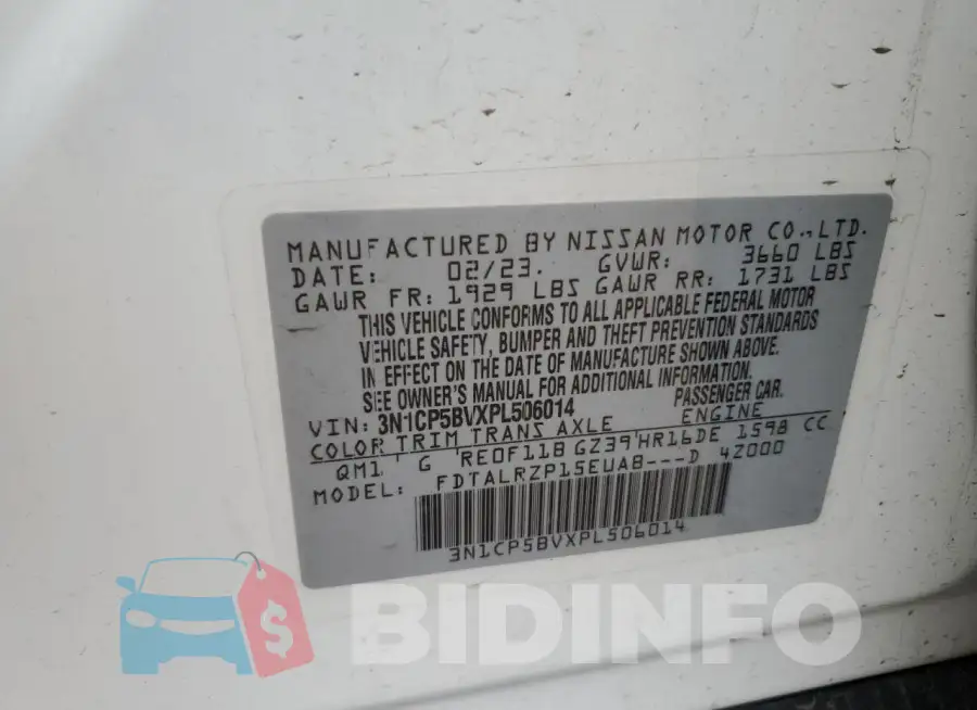 3N1CP5BVXPL506014 Photo# 13