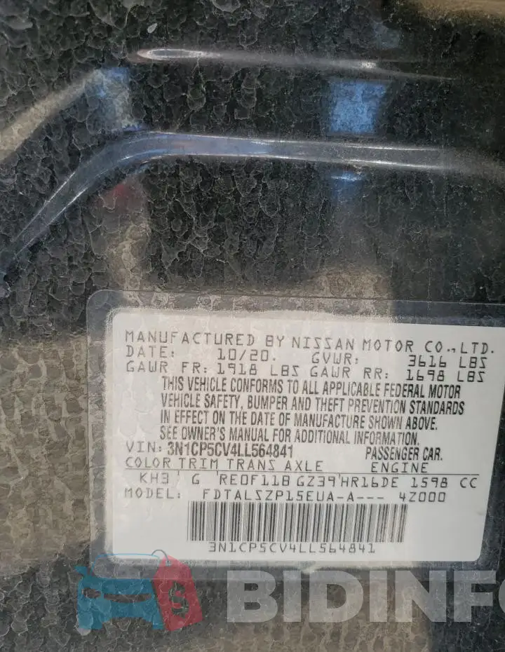3N1CP5CV4LL564841 Photo# 13