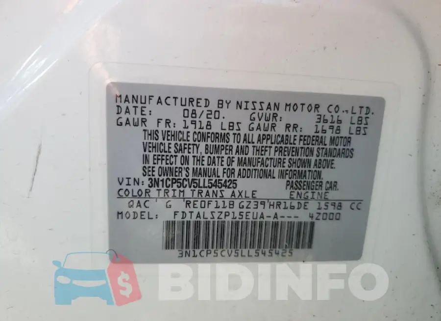 3N1CP5CV5LL545425 Photo# 13