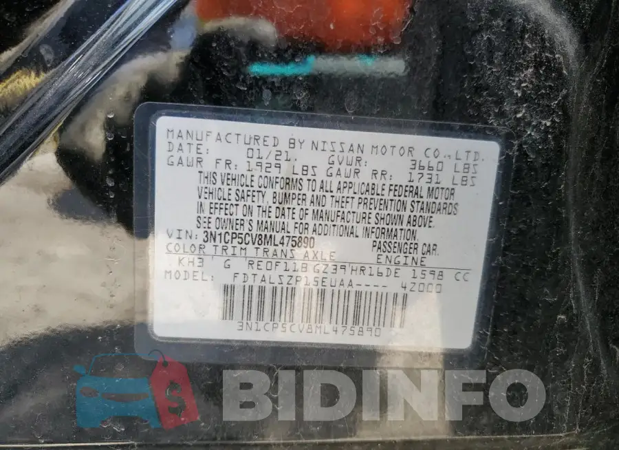 3N1CP5CV8ML475890 Photo# 13
