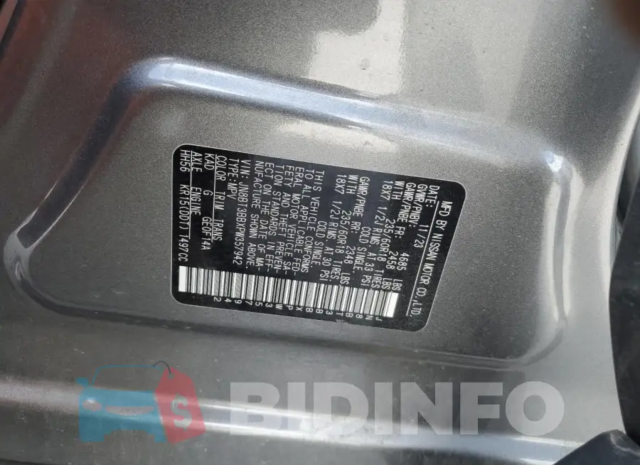 JN8BT3BBXPW357942 Photo# 13