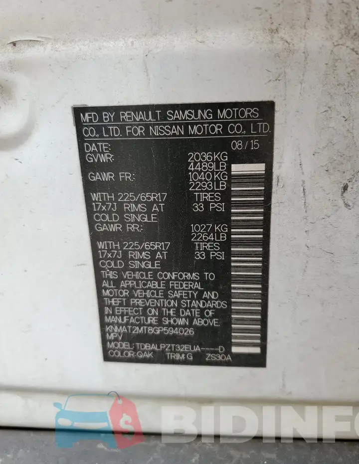 KNMAT2MT8GP594026 Photo# 12