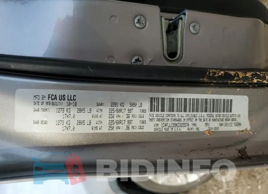 1C4PJLCB9KD325574 Photo# 13