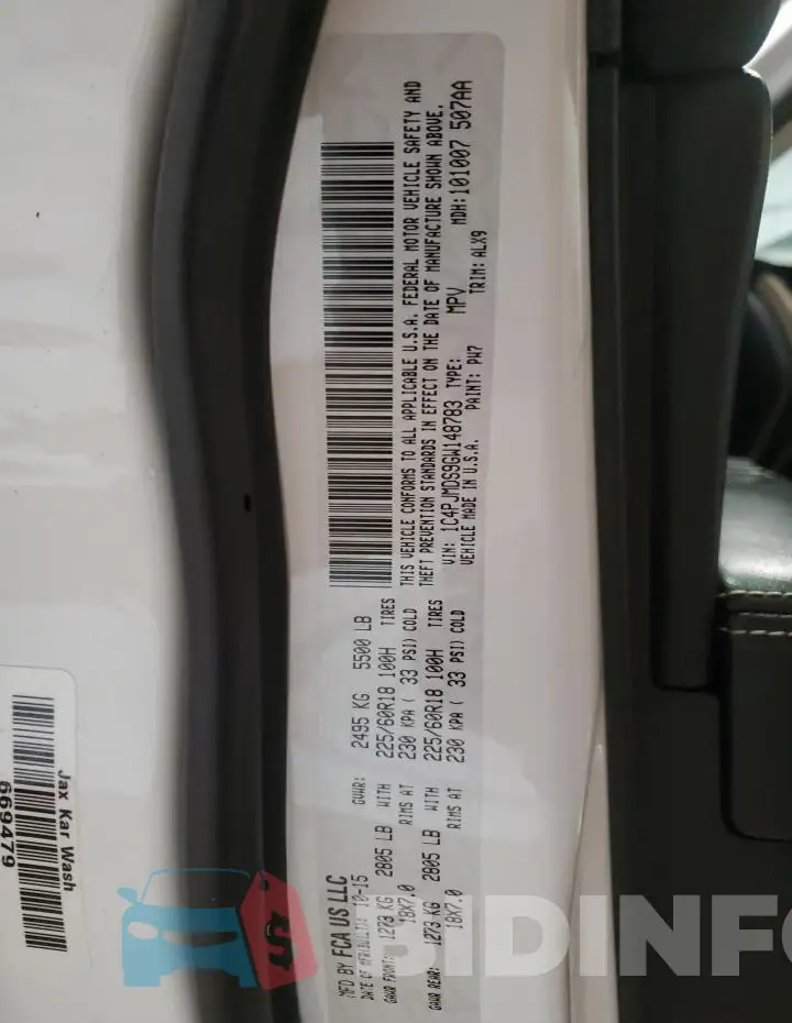 1C4PJMDS9GW148783 Photo# 13