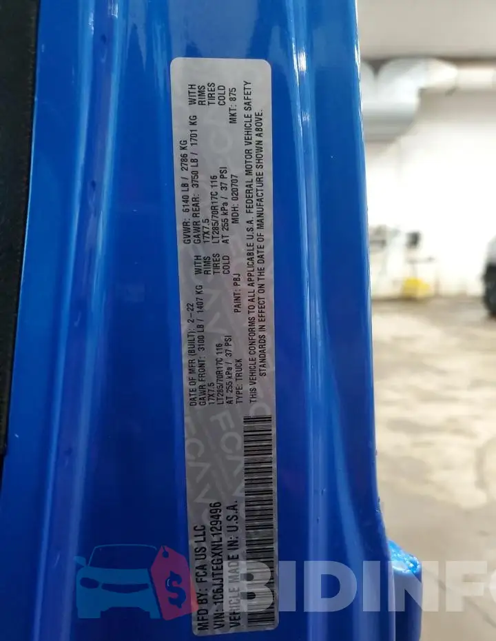 1C6JJTEGXNL129496 Photo# 13