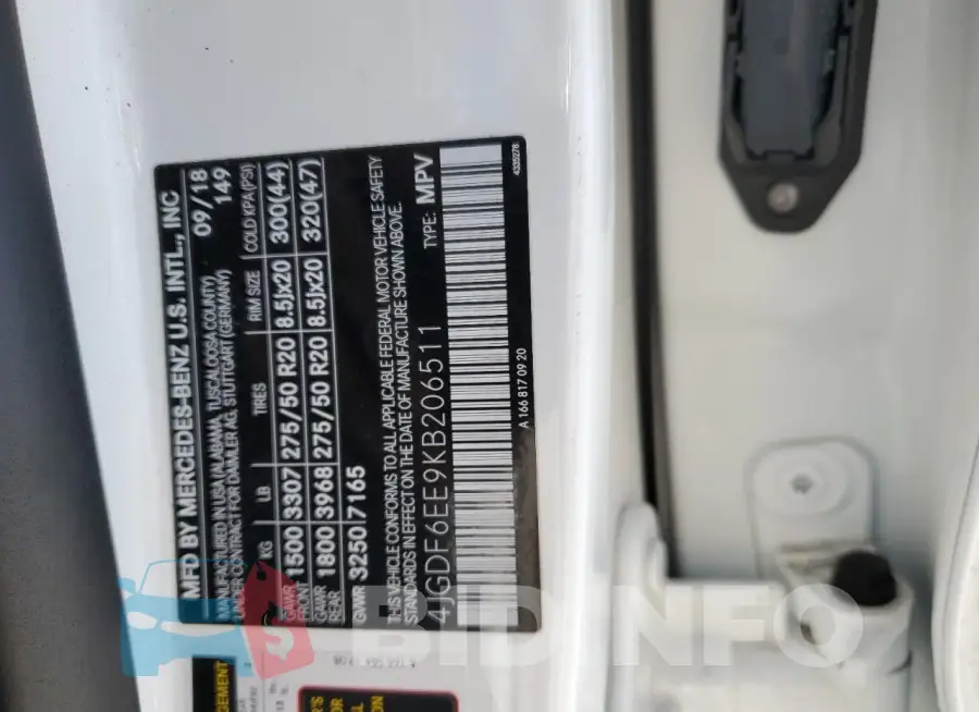 4JGDF6EE9KB206511 Photo# 13