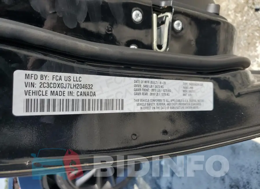 2C3CDXGJ7LH204632 Photo# 12