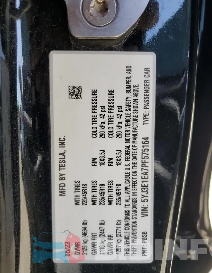5YJ3E1EA7PF575164 Photo# 12