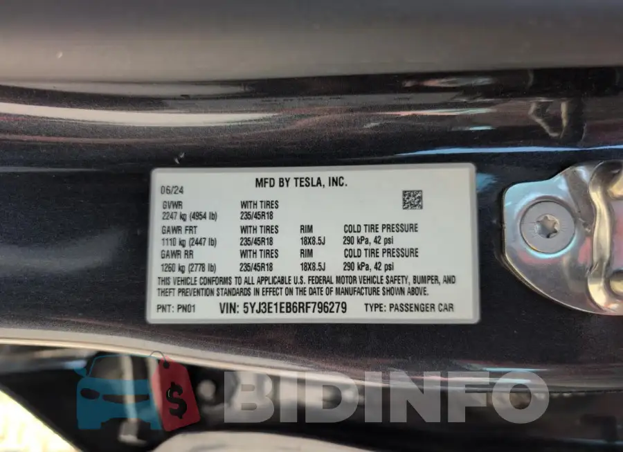5YJ3E1EB6RF796279 Photo# 10