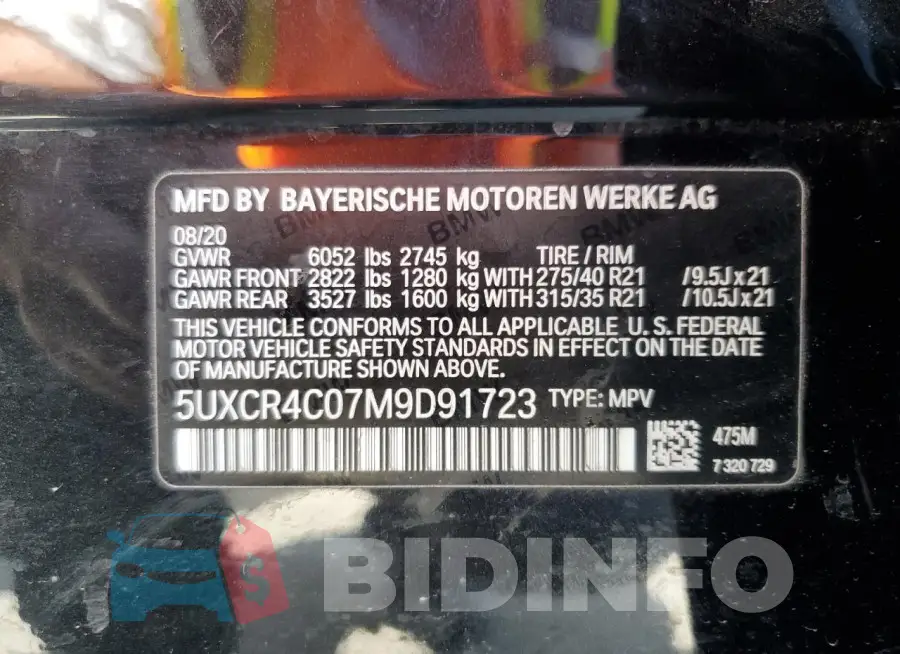 5UXCR4C07M9D91723 Photo# 13