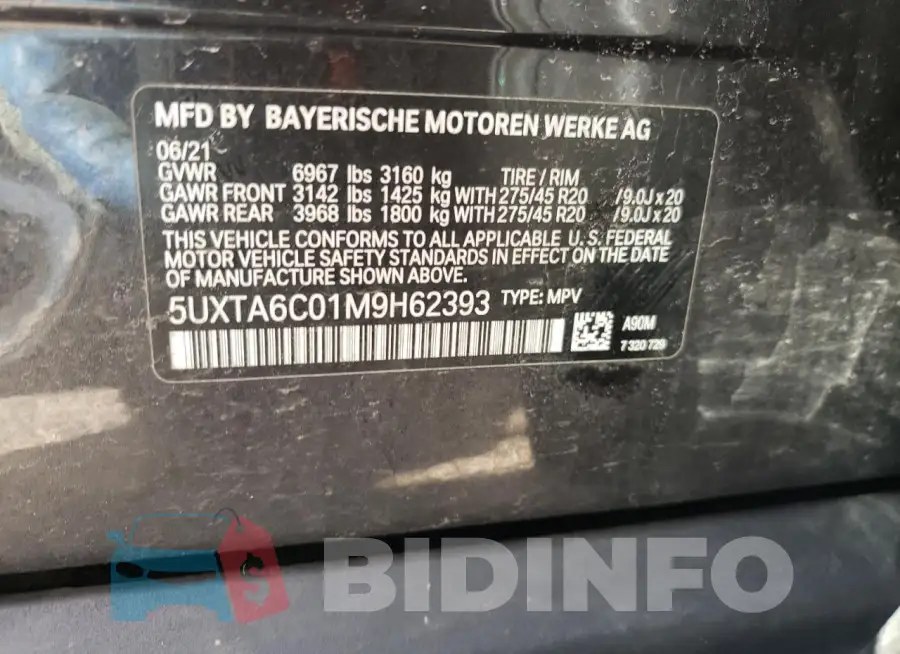 5UXTA6C01M9H62393 Photo# 13