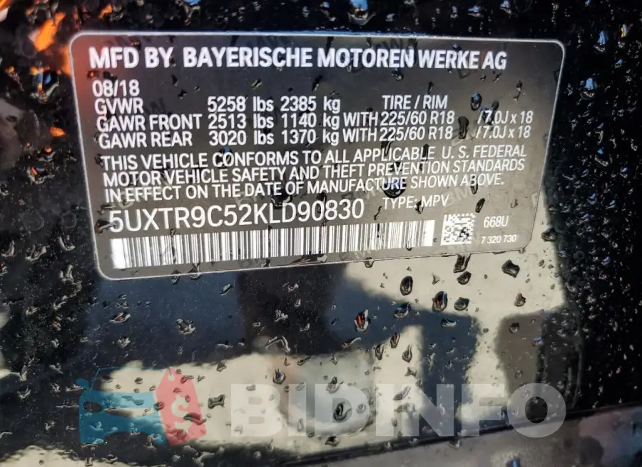 5UXTR9C52KLD90830 Photo# 13