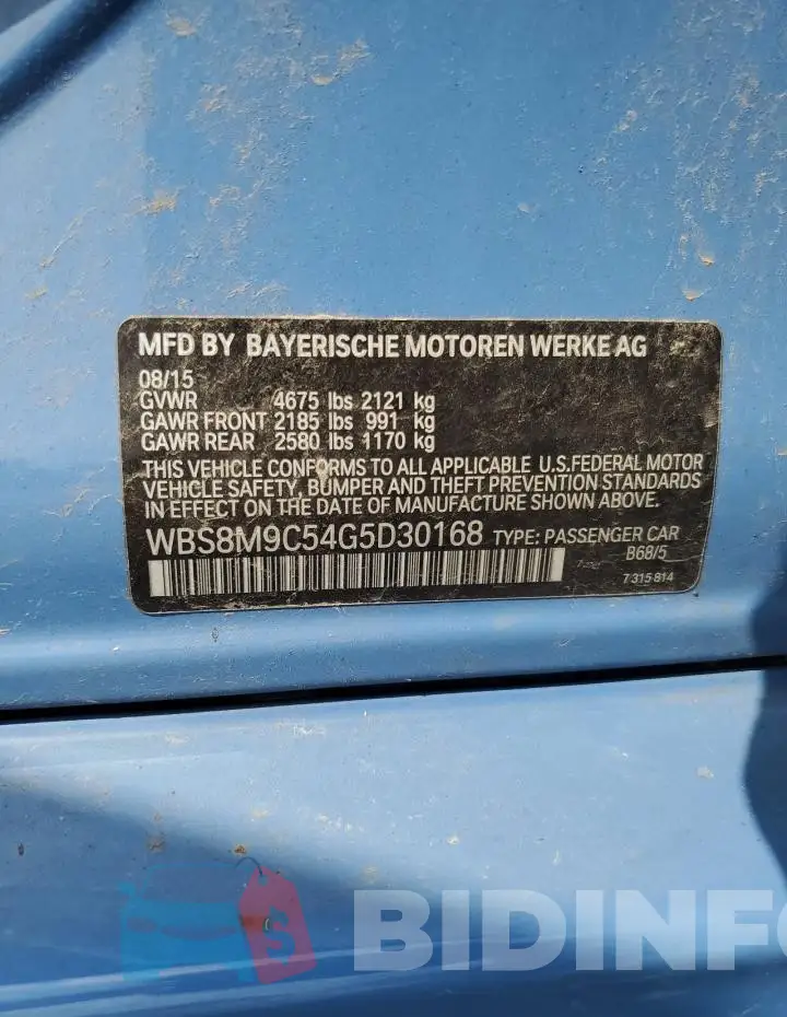 WBS8M9C54G5D30168 Photo# 12