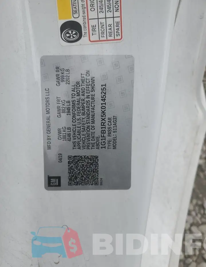 1G1FB1RX5K0145251 Photo# 12