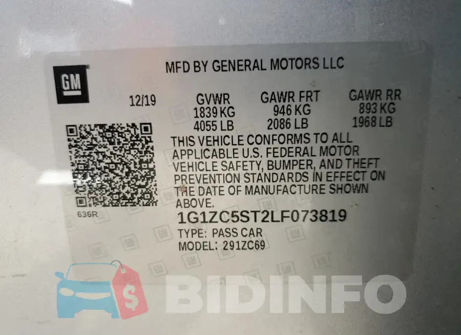 1G1ZC5ST2LF073819 Photo# 12