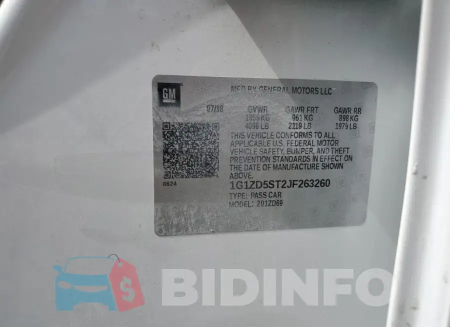 1G1ZD5ST2JF263260 Photo# 12