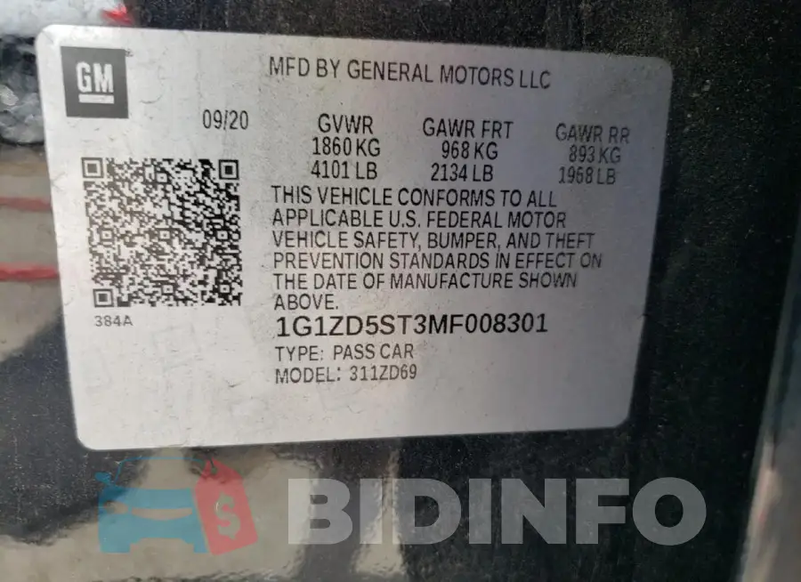 1G1ZD5ST3MF008301 Photo# 13