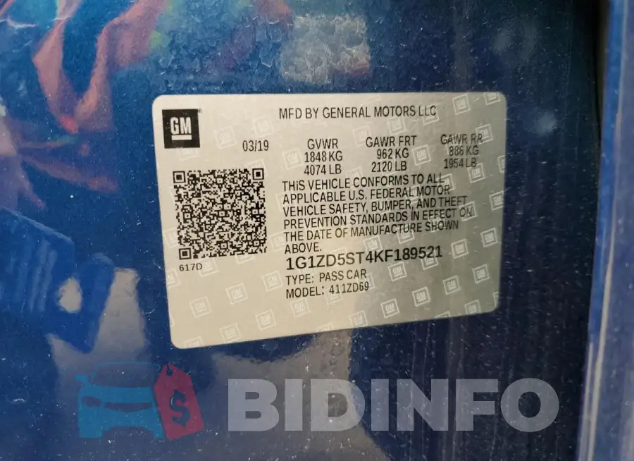 1G1ZD5ST4KF189521 Photo# 13