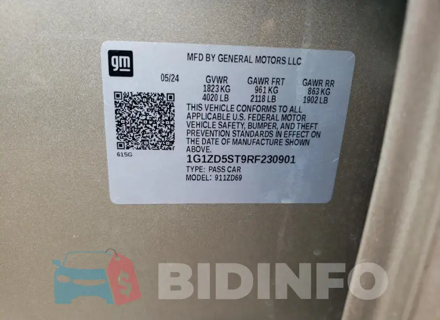 1G1ZD5ST9RF230901 Photo# 12