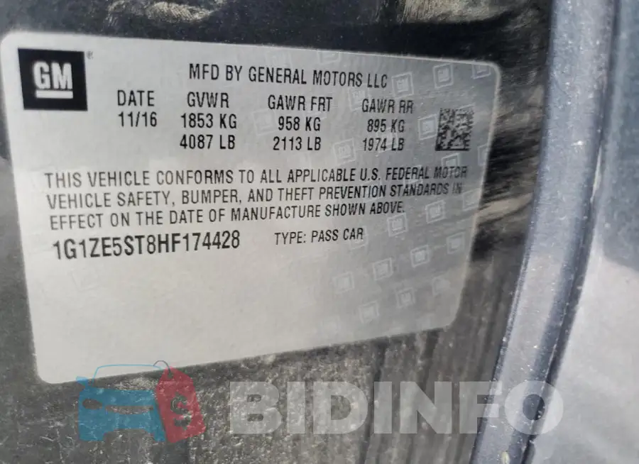 1G1ZE5ST8HF174428 Photo# 12