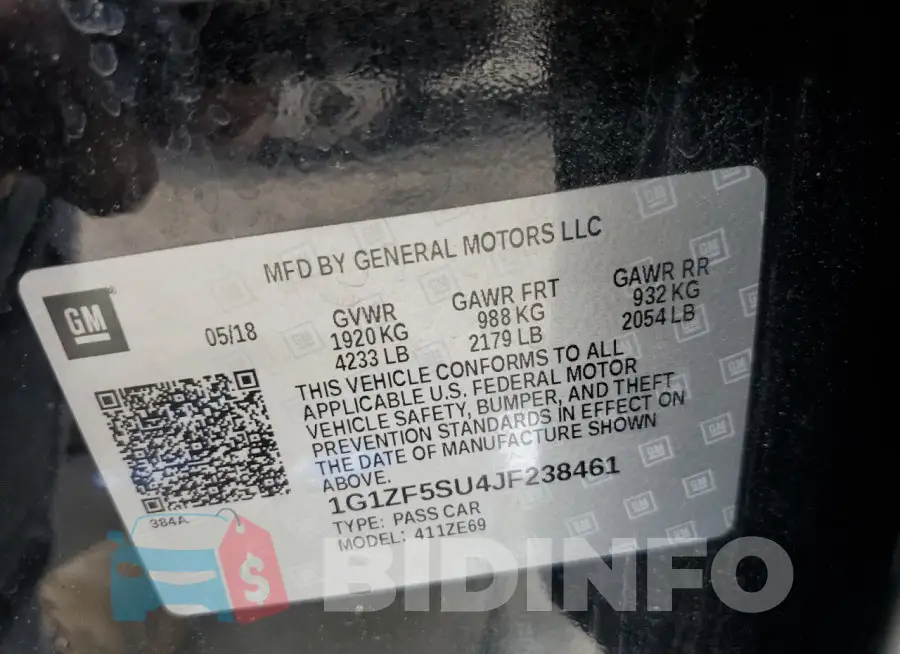 1G1ZF5SU4JF238461 Photo# 12