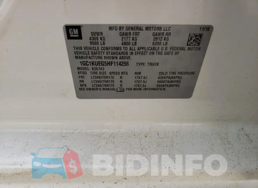 1GC1KUEG5HF114256 Photo# 13