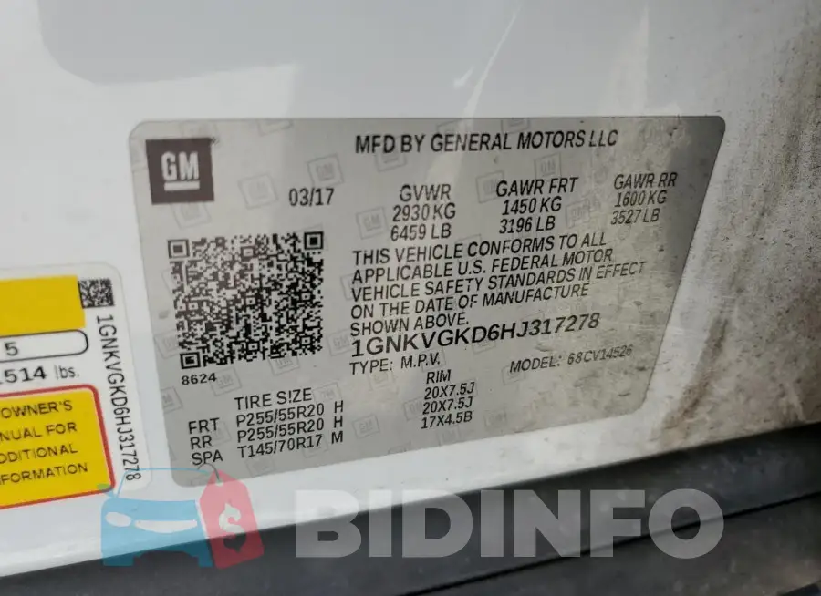 1GNKVGKD6HJ317278 Photo# 13