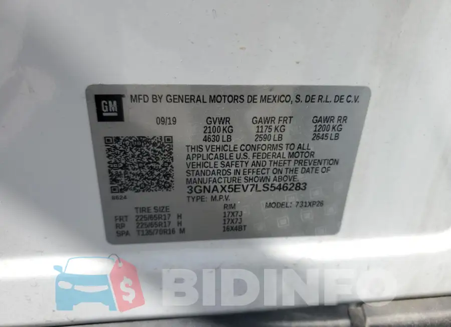 3GNAX5EV7LS546283 Photo# 14