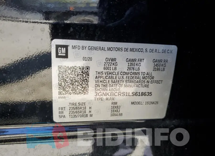 3GNKBCRS1LS618635 Photo# 13