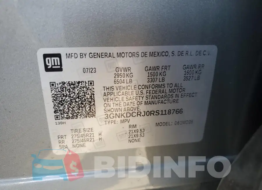 3GNKDCRJ0RS118766 Photo# 13