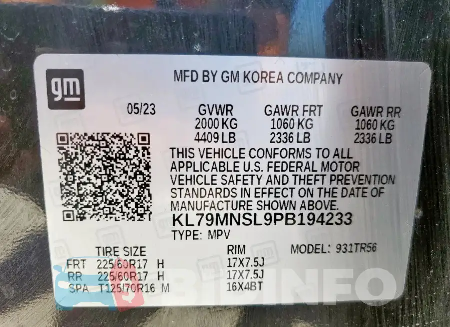 KL79MNSL9PB194233 Photo# 13
