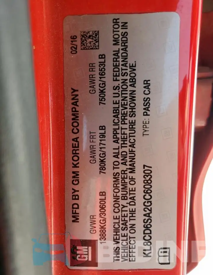KL8CD6SA2GC608307 Photo# 12