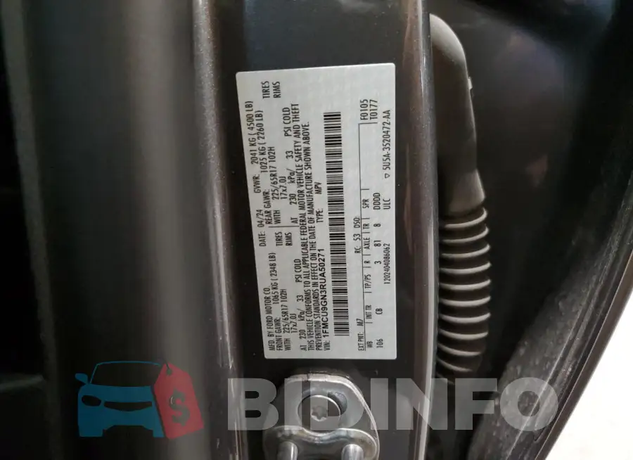 1FMCU9GN3RUA50271 Photo# 13