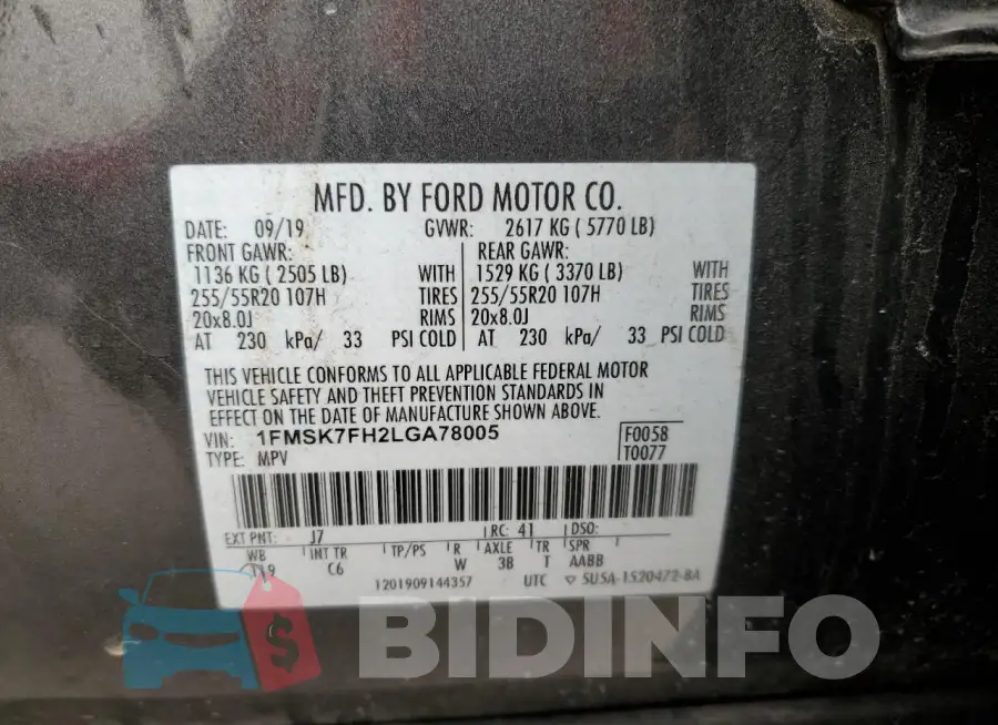 1FMSK7FH2LGA78005 Photo# 13