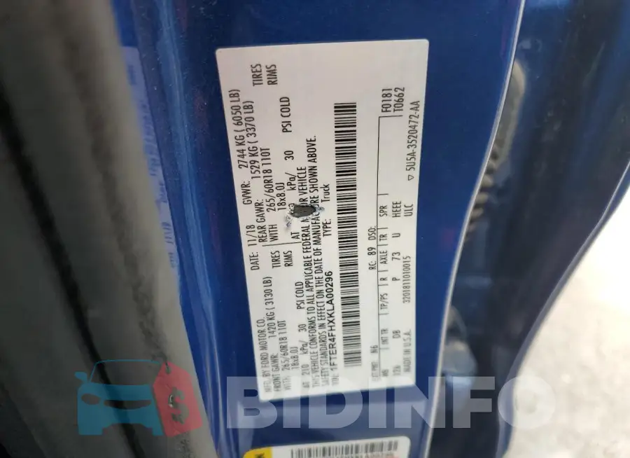 1FTER4FHXKLA00296 Photo# 12