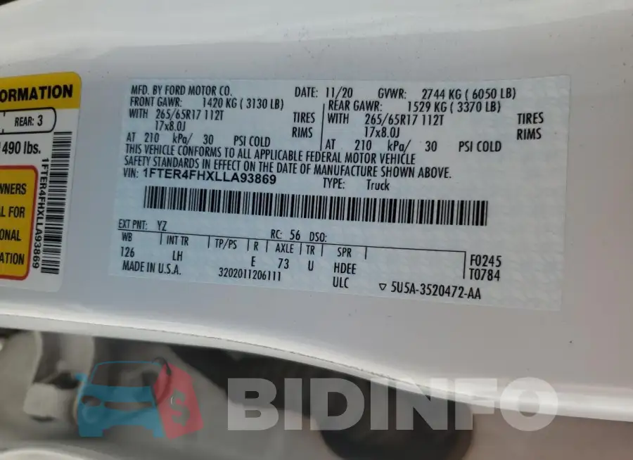 1FTER4FHXLLA93869 Photo# 13