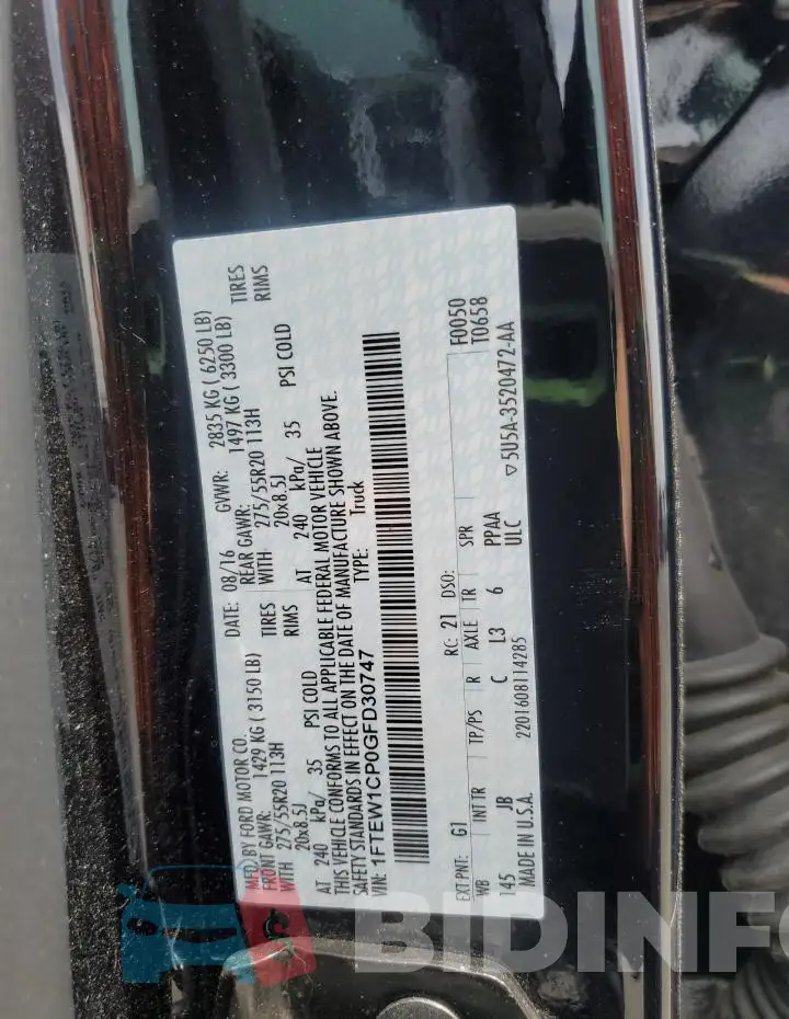1FTEW1CP0GFD30747 Photo# 12