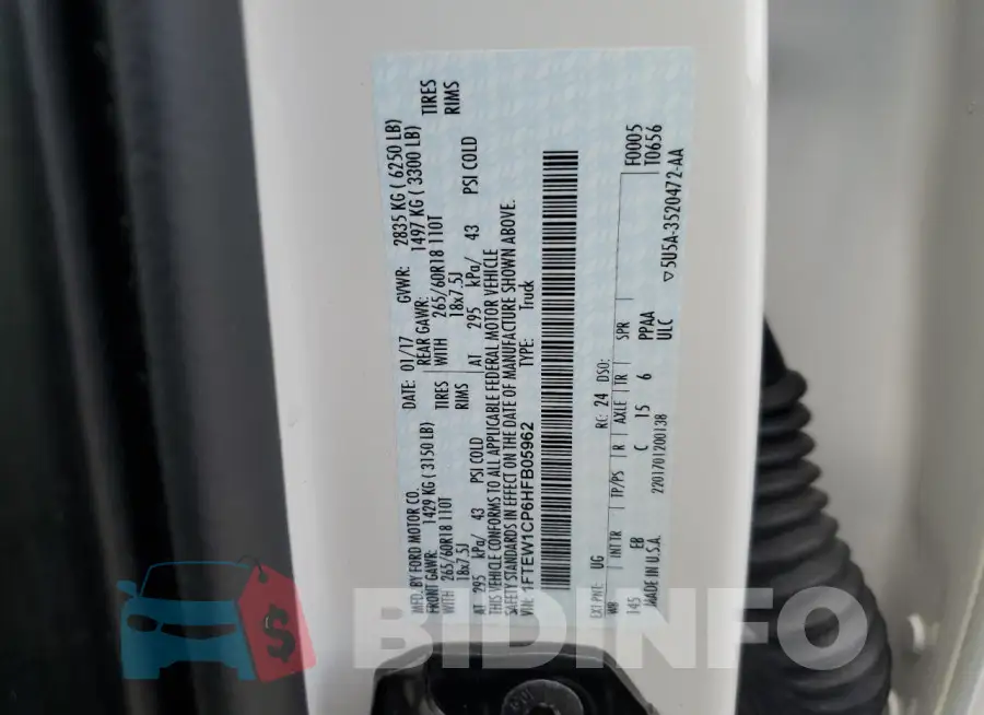 1FTEW1CP6HFB05962 Photo# 12