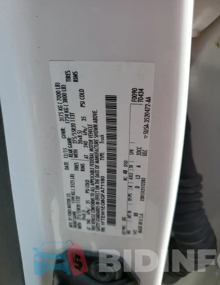 1FTEW1EG8GFA71180 Photo# 12