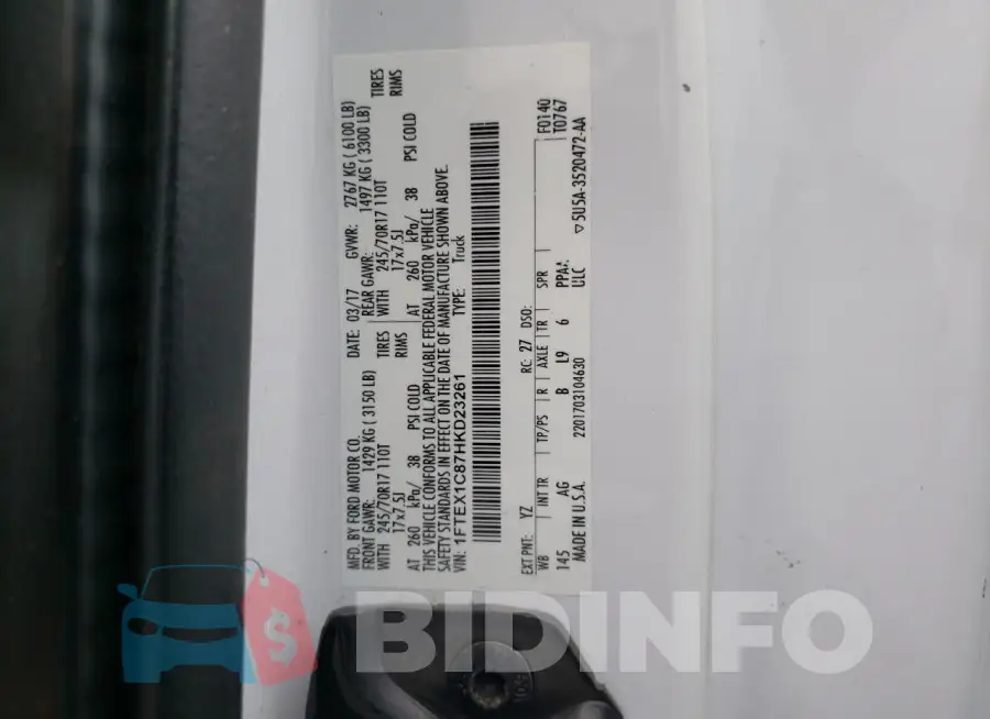 1FTEX1C87HKD23261 Photo# 12