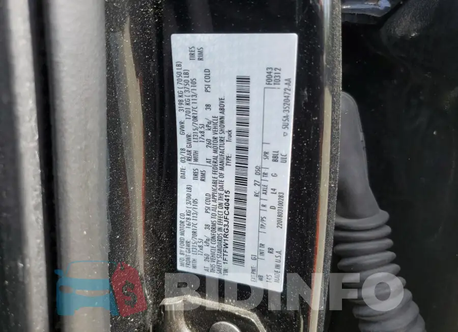 1FTFW1RG3JFC40415 Photo# 12