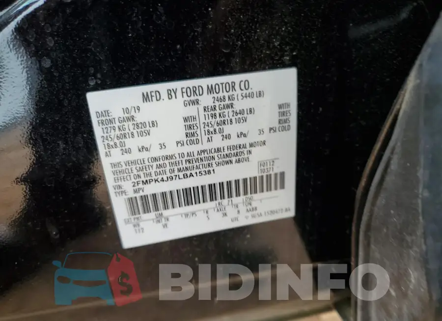 2FMPK4J97LBA15381 Photo# 13