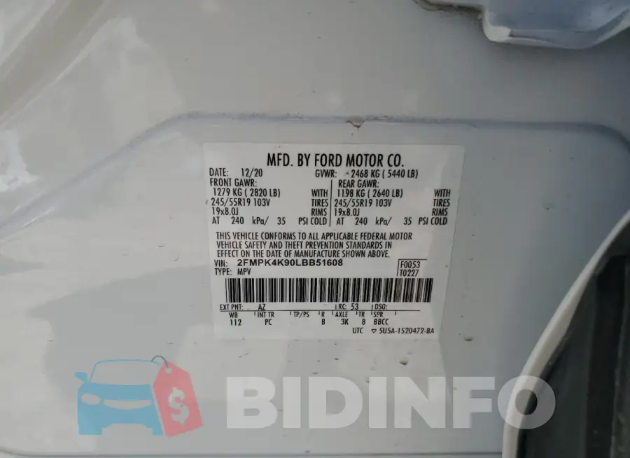 2FMPK4K90LBB51608 Photo# 13