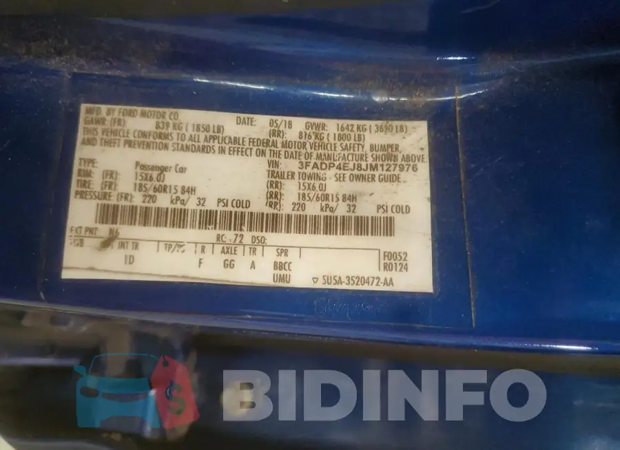 3FADP4EJ8JM127976 Photo# 12