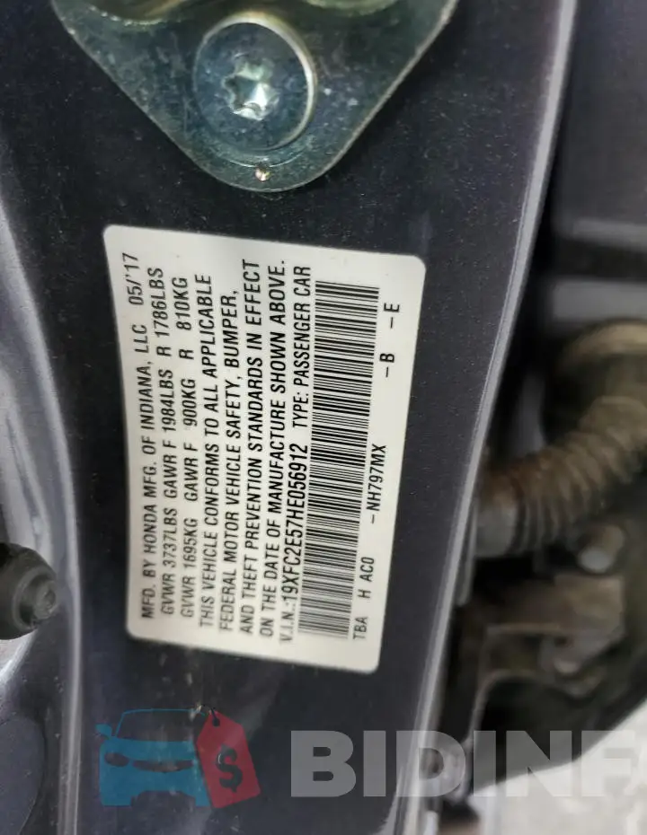 19XFC2E57HE056912 Photo# 12