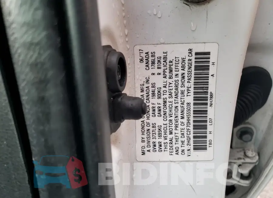 2HGFC2F70HH555038 Photo# 12