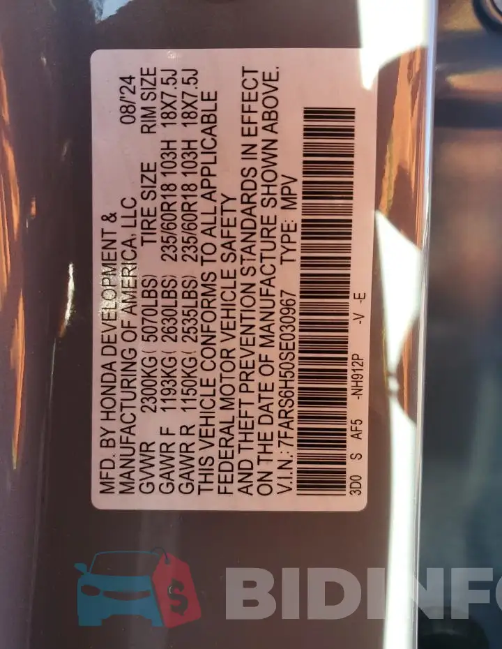 7FARS6H50SE030967 Photo# 14